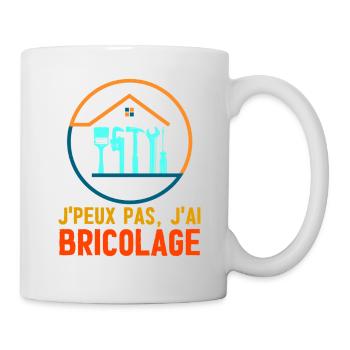 Ich kann kein DIY-T-Shirt - Tasse - Weiß - Rechts
