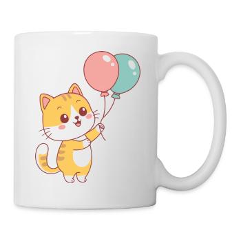 Katzenballon Pastell Joy - Tasse - Weiß - Rechts