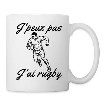rugby, fan de rugby, rugby sport - Mug blanc - blanc - Droite