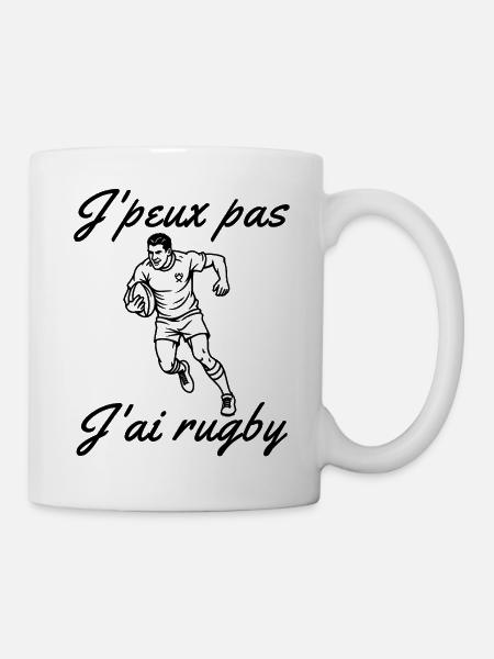 rugby, fan de rugby, rugby sport - Mug blanc - blanc