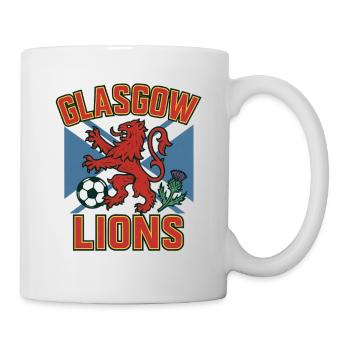 Glasgow Lions Emblem-Abzeichen - Tasse - Weiß - Rechts