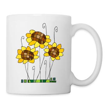Fleur - Mug blanc - blanc - Droite