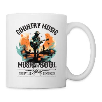 Musique country Guitariste Guitariste Chanteur Vintage - Mug blanc - blanc - Droite