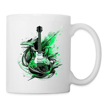 electric guitar guitar guitarist music instrument rock - Mug - white - Right