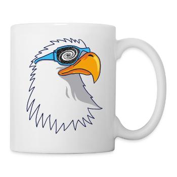 Adler und galaktische Brille - Tasse - Weiß - Rechts