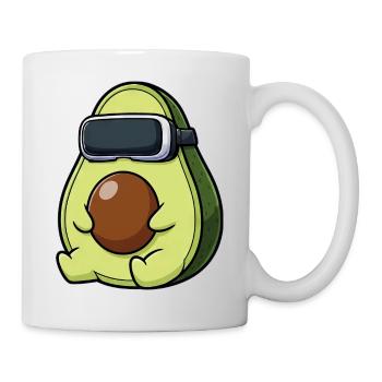 Sweet Avocado Gamer Cartoon Vegan Vegetables - Mug - white - Right
