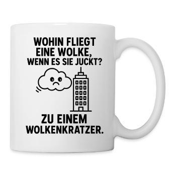 wolke kratzen kinderwitz - Tasse - Weiß - Rechts