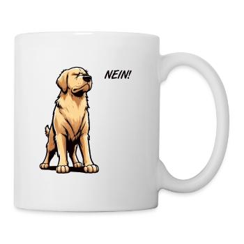 Nein Retriever Goldie Goldiebesitzer Goldiehalter - Tasse - Weiß - Rechts