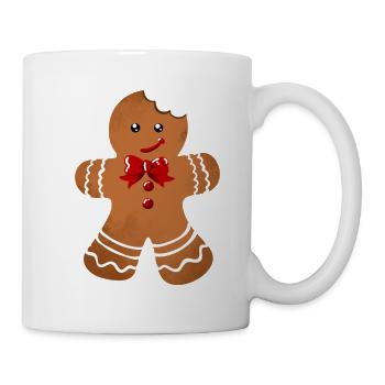 Sugar Gloss Gingerbread Man with Bow - Mug - white - Right