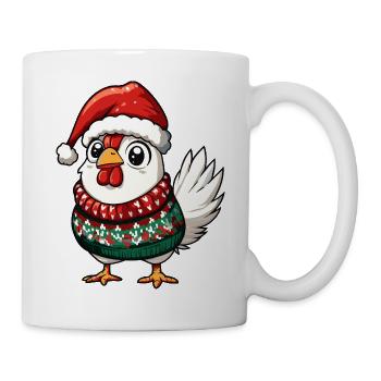 Rooster Christmas Xmas - Tazza - bianco - Destra