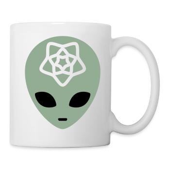 Geometrische, außerirdische Gedankenlandschaft - Tasse - Weiß - Rechts