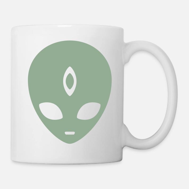 Alien Third Eye Minimalist - Mug - white
