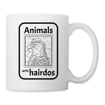 Aigle avec une coupe mulet - Mug blanc - blanc - Droite
