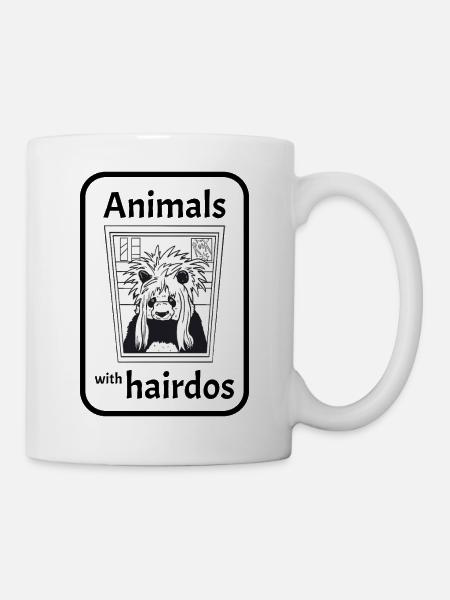 Panda mit Frisur - Tasse - Weiß
