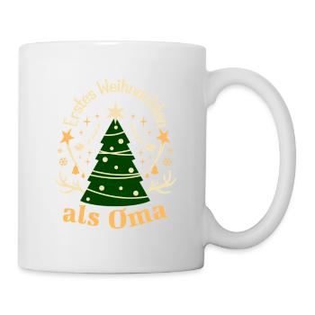 First Christmas as Grandma – Festive Christmas - Mug - white - Right