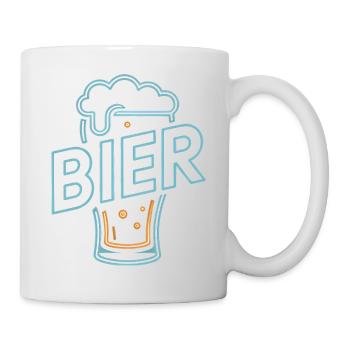 Bier - Cool Beer Logo - Tasse - Weiß - Rechts