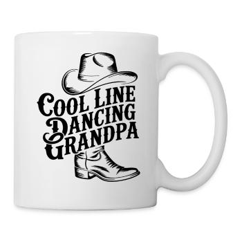 Cool Grandpa Line Danse – Chapeau de cowboy et bottes - Mug blanc - blanc - Droite