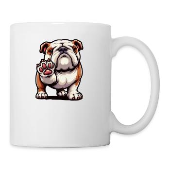 Speak with the paw English Bulldog Bully - Mug - white - Right