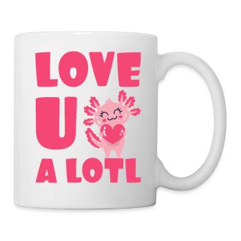 Love U A Lotl Axolotl Heart Love - Mug - white - Right