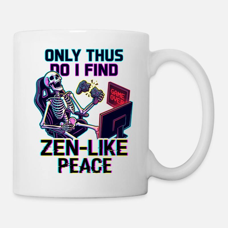 Gamer Rage Zen Frieden - Tasse - Weiß