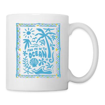 Find Me In The Ocean Tropical Silhouette - Mug - white - Right