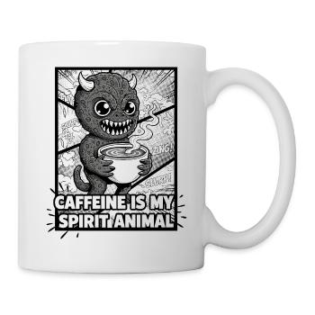 Caffeine as a Spiritual Demon - Mug - white - Right