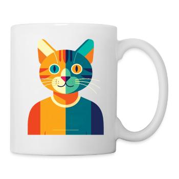 CAT MULTICOLORE – Baby & Kinder - Tasse - Weiß - Rechts
