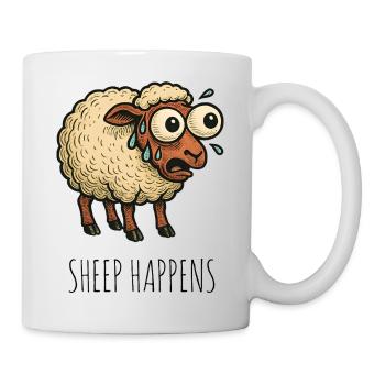 Sheep Happens Shit Happens - Mug - white - Right