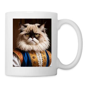 Königliche Samtpfote – Die Aristokraten-Katze - Tasse - Weiß - Rechts