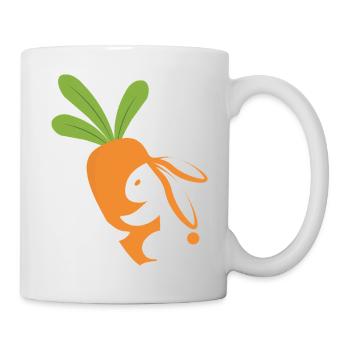 Karottenlächelndes Maskottchen - Tasse - Weiß - Rechts