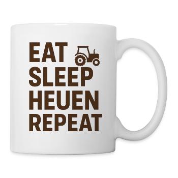 Eat Sleep Hay Repeat Tractor Shirt - Mug - white - Right