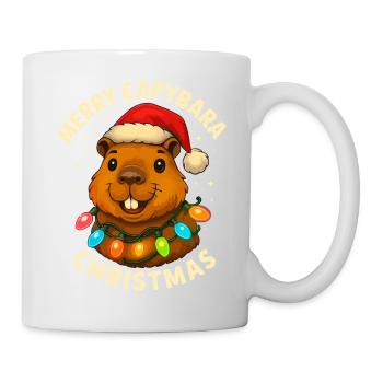 Capybara Weihnachten Weihnachtsmann Xmas - Tasse - Weiß - Rechts