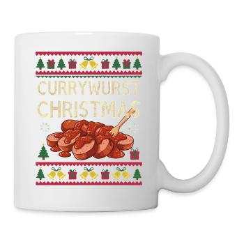 Merry Currymas Currywurst Christmas Xmas Sausage - Mug - white - Right