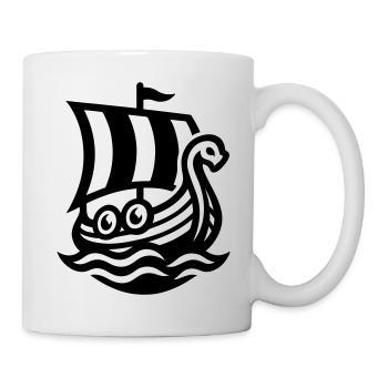 Wikingerschiff Drachenboot - Tasse - Weiß - Rechts