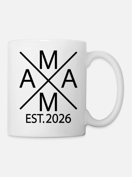 Mama est. 2026 Stolze Mama 2026 - Tasse - Weiß