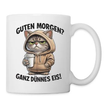 Cat Cafe Morning Pullover Hoodie - Mug - white - Right