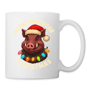 Wild Boar Christmas Hunter Gift Hunting - Mug - white - Right