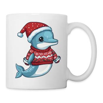 Dolphin Christmas Xmas - Mug - white - Right