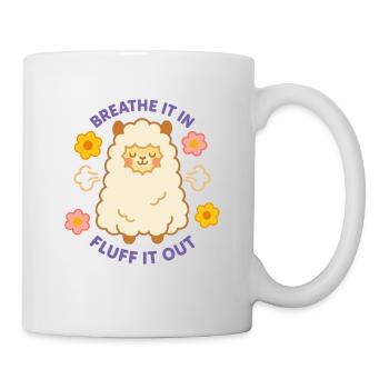 T-shirt Alpaga, peluchez-le trop mignon - Mug blanc - blanc - Droite
