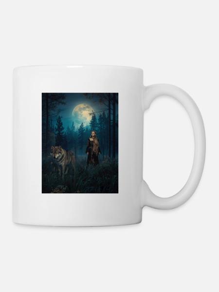 Moonlight Forest Guardian - Mug - white