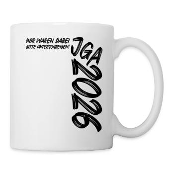 Enterrement de vie de garçon 2026 - Nous y étions - Veuillez signer ! - Mug blanc - blanc - Droite