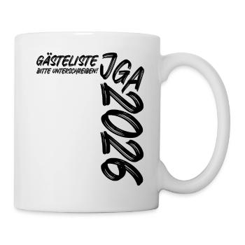 Bachelor Party 2026 - Guest List - Please sign! - Mug - white - Right