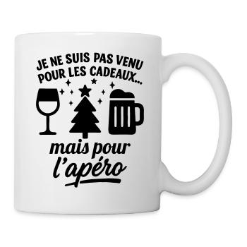 I'm here for the Christmas humor aperitif - Mug - white - Right