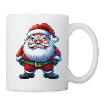 angry Santa Claus :) - Tasse - Weiß - Rechts