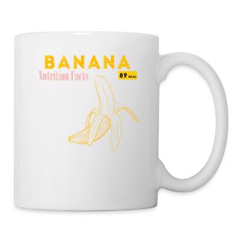 Banana Lover, Banana nutrition facts, Vegetarian - Mug - white - Right