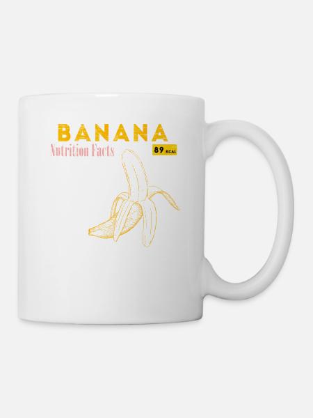 Bananenliebhaber, Bananen-Nährstoff, Vegetarier - Tasse - Weiß