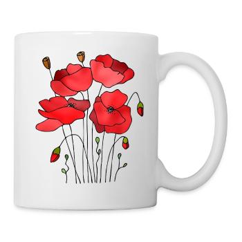 Fleur - Mug blanc - blanc - Droite