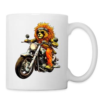 Lions motards - Mug blanc - blanc - Droite