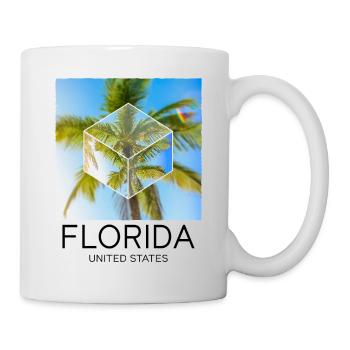 Florida USA Miami America Summer Palm Trees Beach - Mug - white - Right