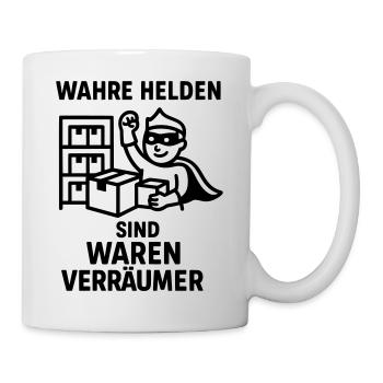 waren verräumer helden - Tasse - Weiß - Rechts